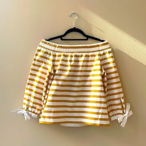 Off the shoulder striped blouse